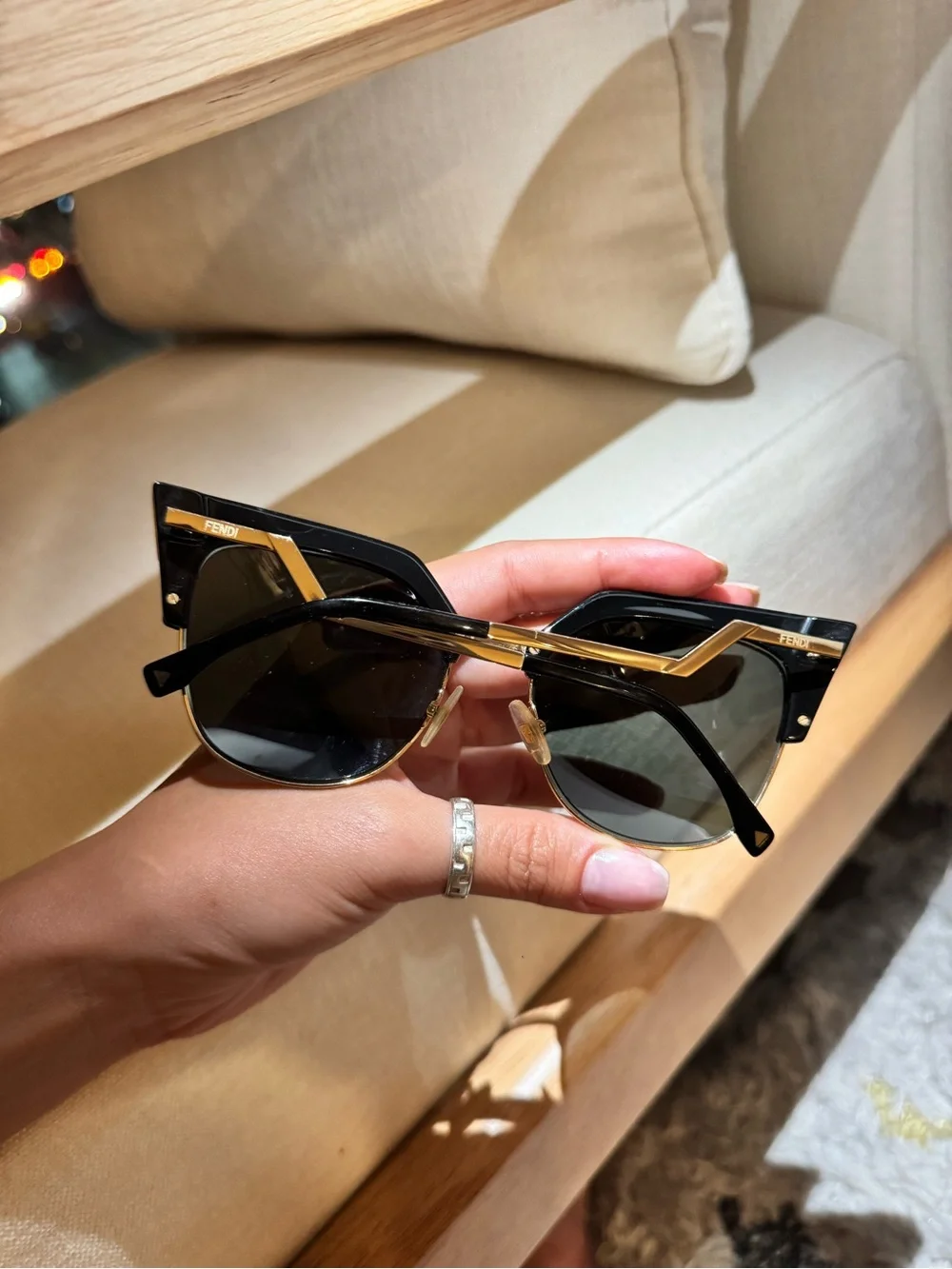 Fendi Geometric Cat Eye Sunglasses